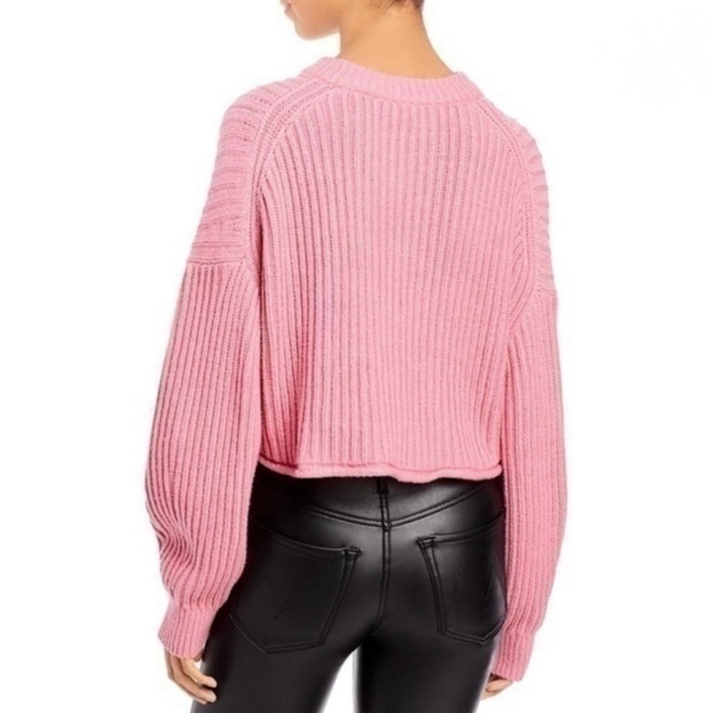 A.L.C. Cashmere blend crop swetaer-pink knit- Size XL - Picture 2 of 6